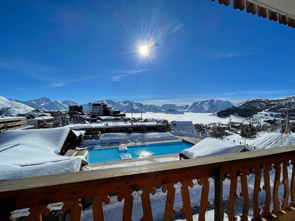 Superbe Studio Avec Vue Exceptionnelle Alpe d'Huez Exterior foto